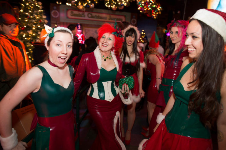 The Baroness And Her Elves Visit Santa Clause At Macys Latex Rubber