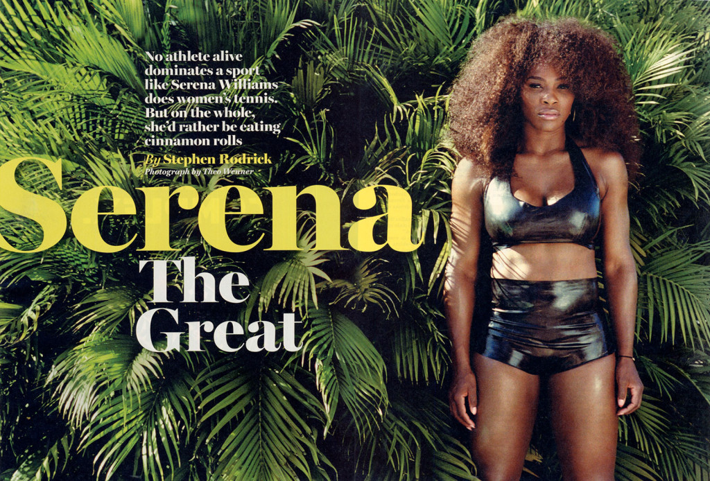 Serena Williams Wears The Baroness Latex Halter Top and Latex Knickers 